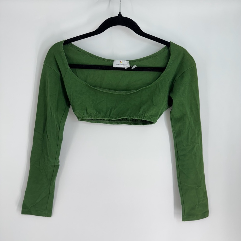 Gil Rodriguez Cropped Square Neck Long Sleeve Top